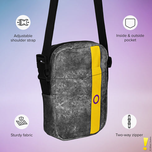 Intersex Pride Grunge Stripe Crossbody Bag